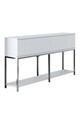 Consola, Bexley, Lord, 150x80x30 cm, PAL, Alb / Argintiu