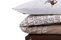 Lenjerie de pat dubla King (EU) 004 - Brown, Beverly Hills Polo Club, 3 piese, 260x220 cm, bumbac ranforce, multicolor
