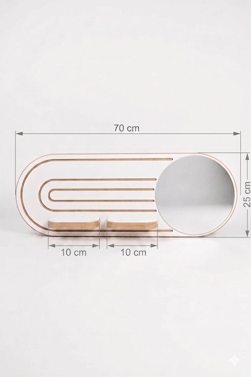 Raft de perete, Hanah Home, Artmtkwll8-White, MDF, Alb — imaginea 4