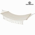 Hamac suspendat, Craftenwood, 100 x 200 cm, otel/bumbac/poliester, bej