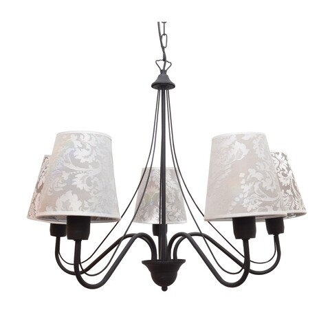 Lustra Malbo II, Helam, 65 x 50 cm, 5 x E27, 60W, negru/gri
