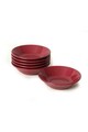 Set farfurii, Keramika, 275KRM1879, Ceramica , Nu absoarbe apa, Rosu