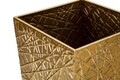 Set 2 ghivece / vase decorative Squer, Mauro Ferretti, 34x34x90 cm, fier, auriu