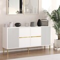 Consola, Odessa, Nedara, 150x75x36 cm, Alb