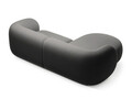 Coltar stanga 2 locuri, Kate, Micadoni, 255x176x76 cm, catifea, gri inchis