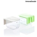 Set 2 recipiente de bucatarie cu adeziv detasabil + lingurite, Handstore InnovaGoods, 420 ml