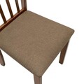 Set masa si 4 scaune Diego, Pakoworld, 112x72x74 cm, MDF/lemn de cauciuc, maro/maro