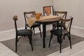 Set masă și scaune extensibile, Vella, Oliver, PAL, Nuc negru