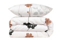 Lenjerie de pat dubla, Atlantis - White, Eponj Home, 65% bumbac/35% poliester
