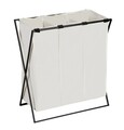 Cos pentru rufe Trio XL, Wenko, 69x37x76 cm, poliester/polietilena, bej/negru