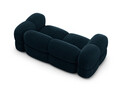 Canapea 3 locuri, Loretto, Cosmopolitan Design, 210x100x68 cm, catifea, albastru petrol inchis