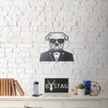 Decoratiune de perete, Bodyguard, Metal, Dimensiune: 42 x 50 cm, Negru