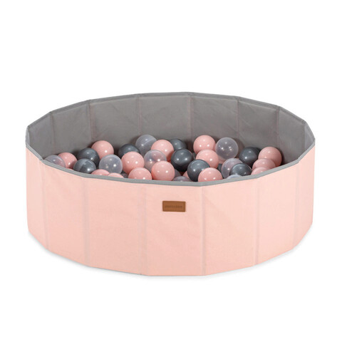 Piscina cu bile, Wellgro, 150 bile, Ø80 x 26 cm, poliester, roz mezoni.ro