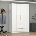 Dulap pentru haine, Hanah Home, Alin, 140x210x52 cm, Alb / Stejar