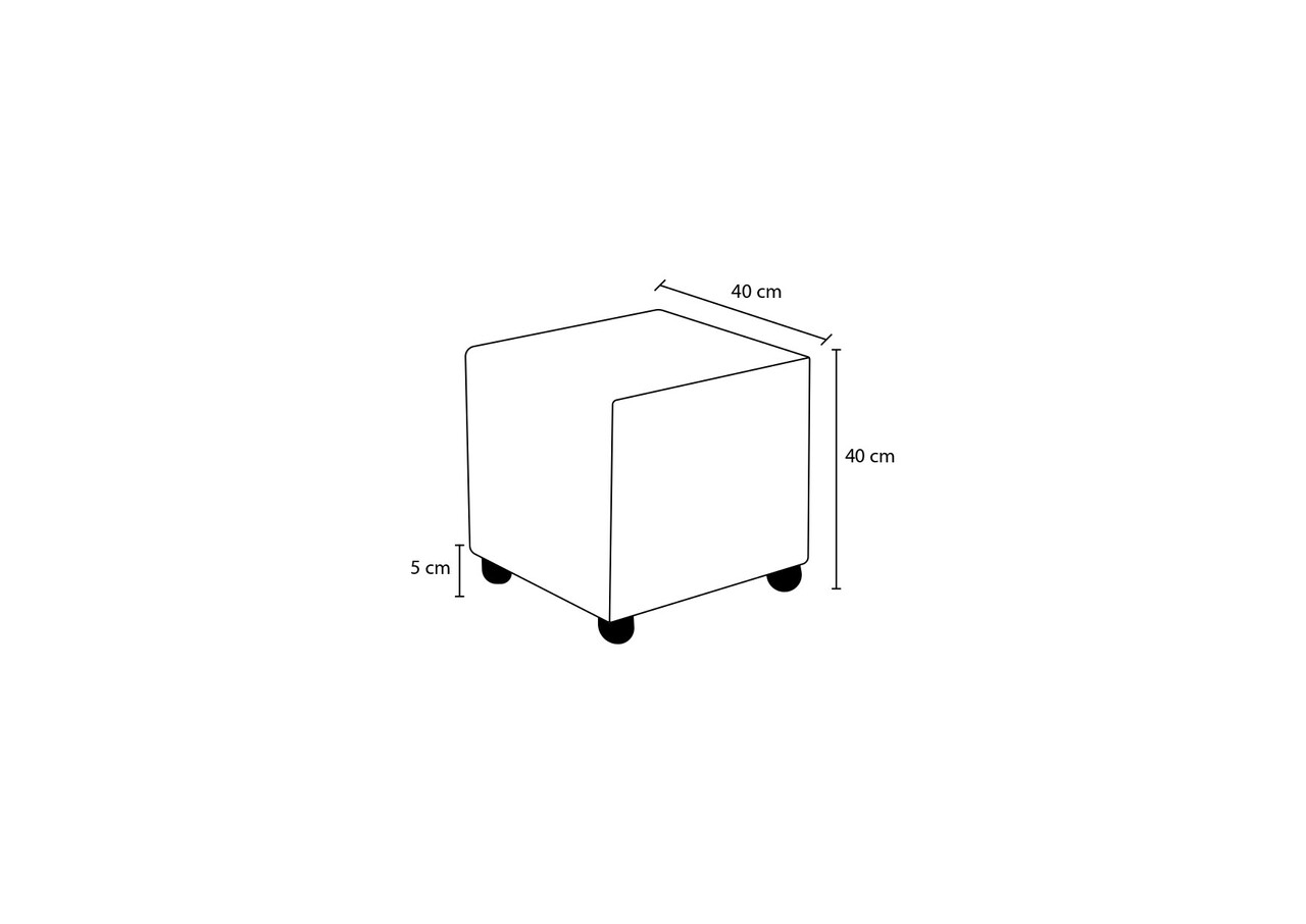 Taburet, Atelier del Sofa, 825BLC5166, Lemn, Lila