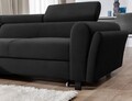 Coltar extensibil stanga 4 locuri ELTAP, Mari-01, Mariall, 288x200x92 cm, lemn/poliester, gri inchis
