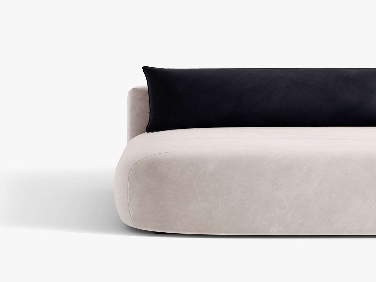 Canapea extensibila 3 locuri, Hena, Micadoni Home, 205x112x85 cm, catifea, gri deschis — imaginea 7