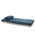 Canapea 1 loc Solace, Homla, 83x91x84 cm, MDF/catifea din poliester, bleumarin