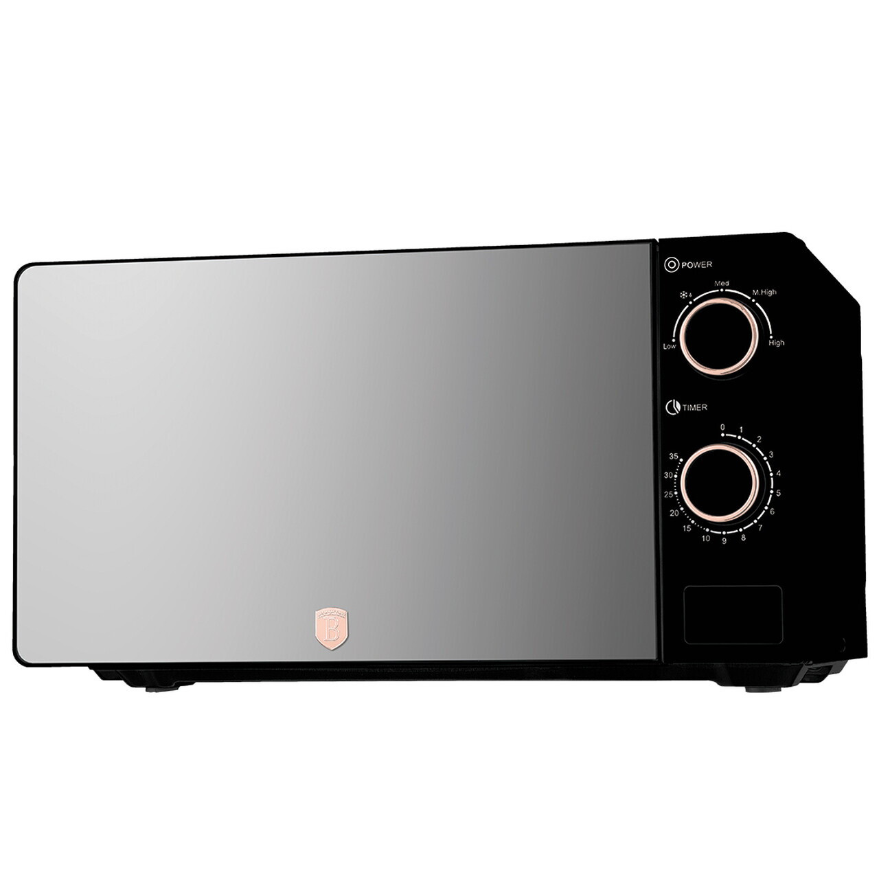 Cuptor cu microunde Berlinger Haus, Black Rose, 1100W, 20L, 44.5x24.2x32.5 cm, negru/argintiu - imagine 5