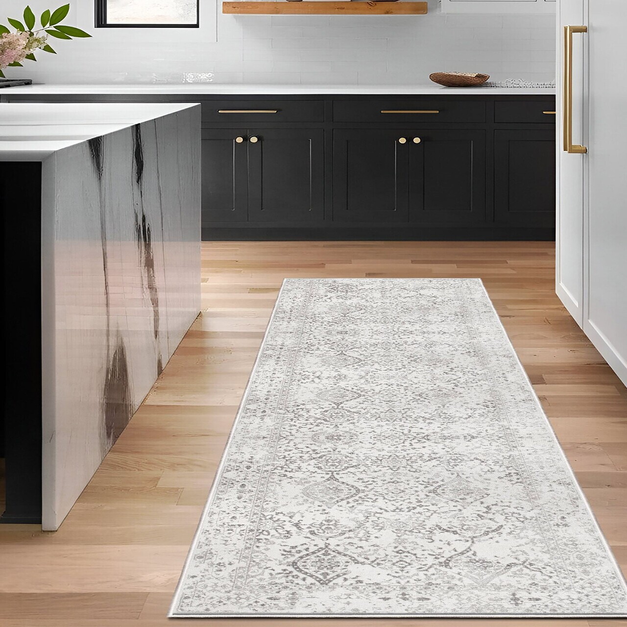 Covor, Kece-Fr17, 80x120 cm, Gri — imaginea 4