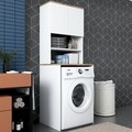 Dulap pentru masina de spalat, Wren, KD101 - 1950, 65 x 183.6 x 60 cm, pal melaminat, alb/nuc