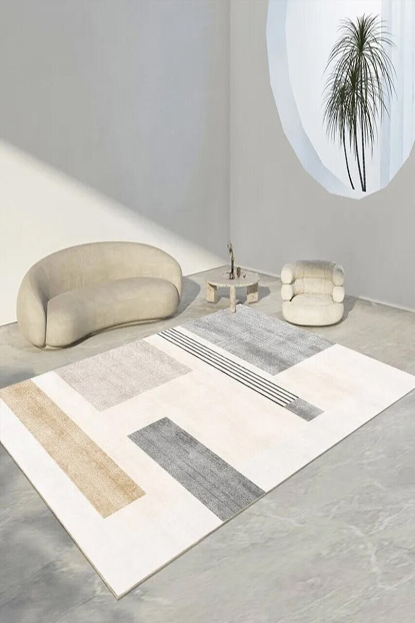 Covor, CLR-0000691-019, 160x230 cm, Poliester, Crem