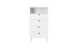 Comoda ELTAP, Dullum, 60x40x115 cm, MDF, alb