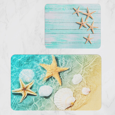 Set 2 covorase de baie, Oyo Concept, 060SET, 50×70 cm / 70×100 cm, poliester, multicolor 060SET