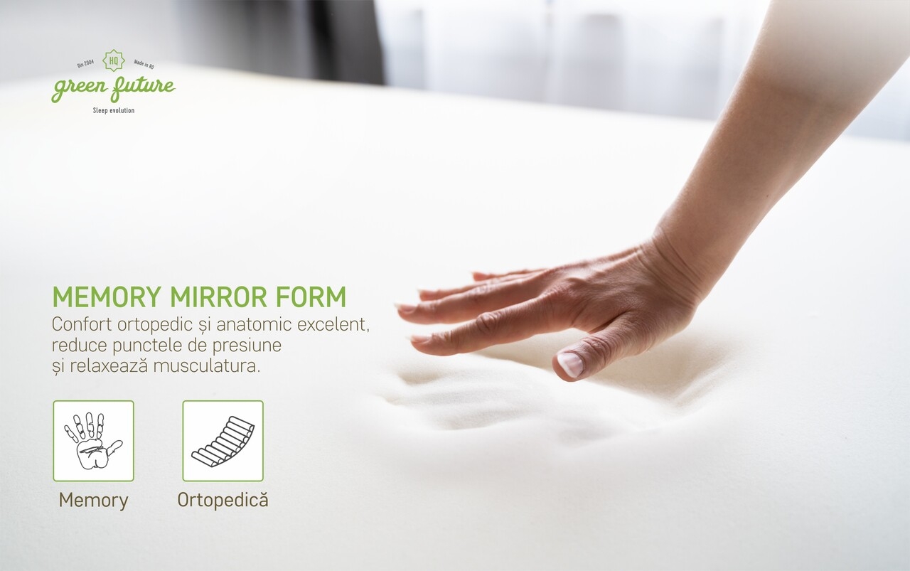 Saltea Ortopedica, Dakota, 140x190x34 cm, Arcuri Pocket, 5 cm spuma Memory, 7 Zone de Confort, fermitate medie - imagine 7