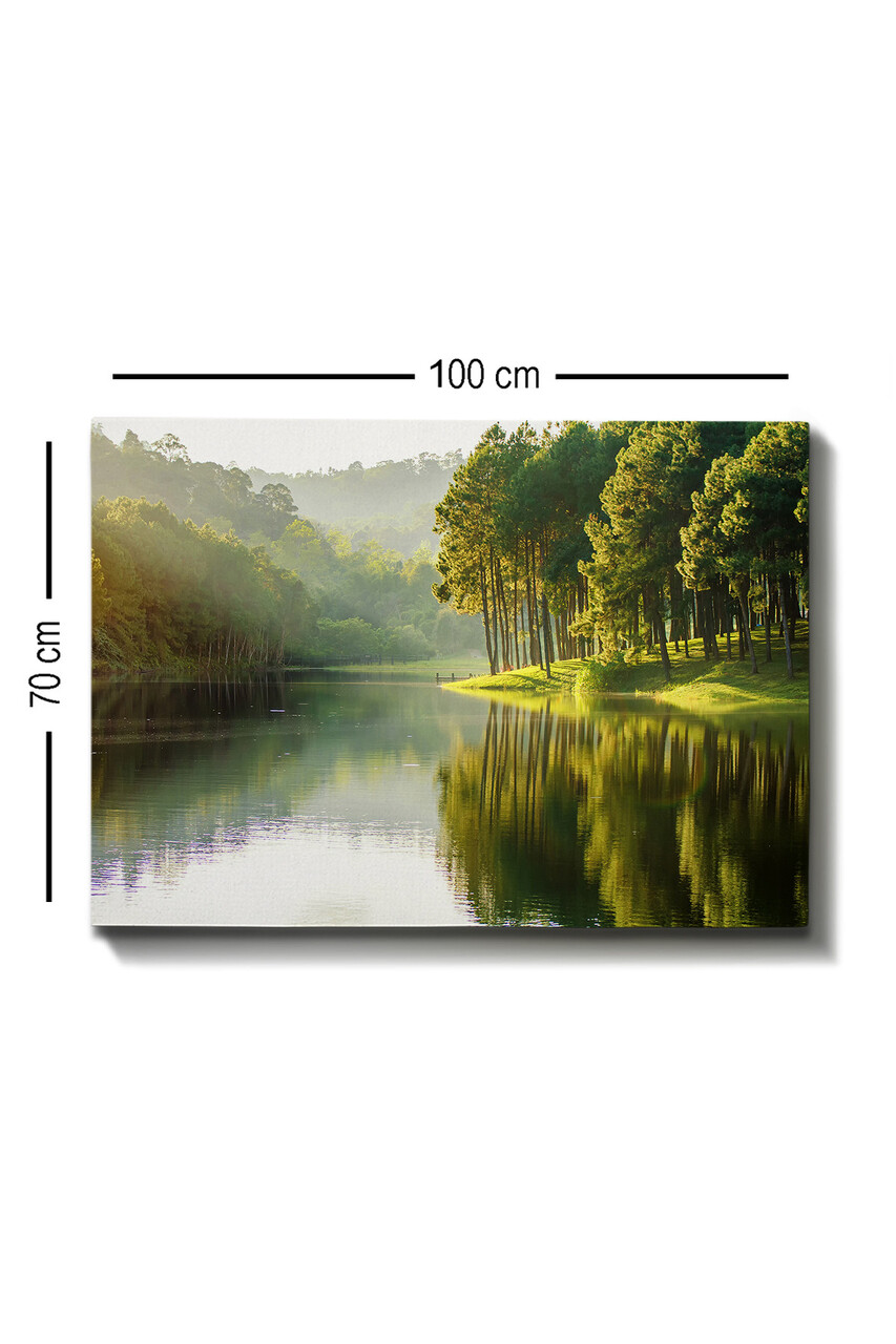 Tablou decorativ, Kanvas Tablo (70 x 100), Cadru: 100% LEMN (grosime: 3 cm), Multicolor - view 3