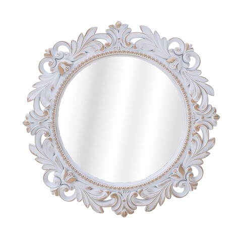 Oglinda decorativa InArt Lucille, Ø50 cm, plastic/sticla, auriu
