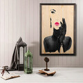 Tablou decorativ, Woman Silhouette, Lemn, Lemn, Multicolor