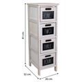 Comoda cu 4 sertare One, Creaciones Meng, 26x32x81 cm, lemn de paulownia