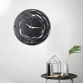 Ceas de perete, Lines, Metal, Dimensiune: 50 x 50 cm, Negru