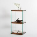 Corp biblioteca, Neostill, Aqua 2, 40x80x35 cm, Sticla temperata, Natural