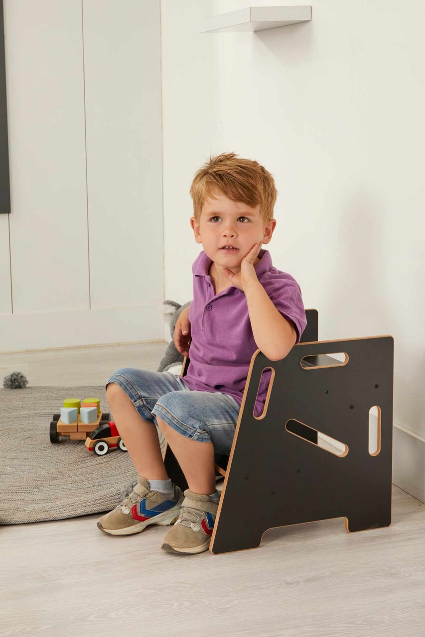 Scaun pentru copii, Hanah Home, Step Stool, 34x39x39 cm, Negru - view 7