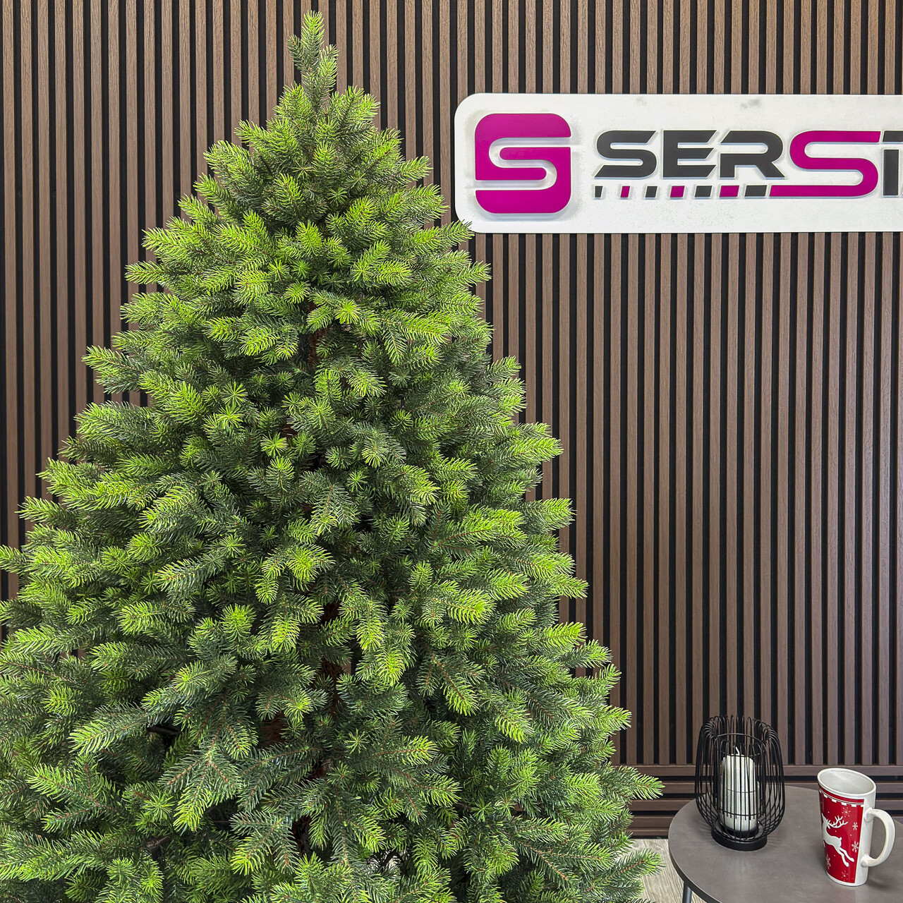 Brad artificial Sersimo, Hollandia, verde cu varfuri verzi, Integral 3D, 180 cm