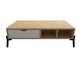 Set mobilier living, Puqa Design, Ponuse, PAL, Stejar Safir / Alb
