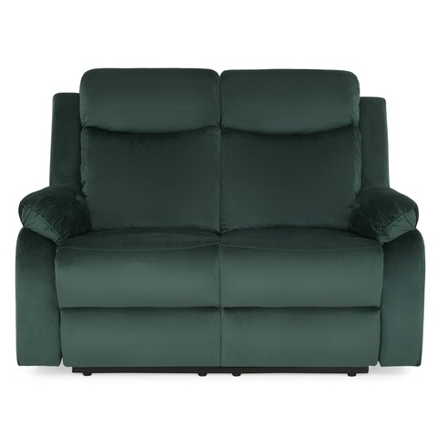 Canapea cu 2 locuri si cu 2 reclinere manuale, louis xl, l.141 l.95 h.102, stofa, verde inchis