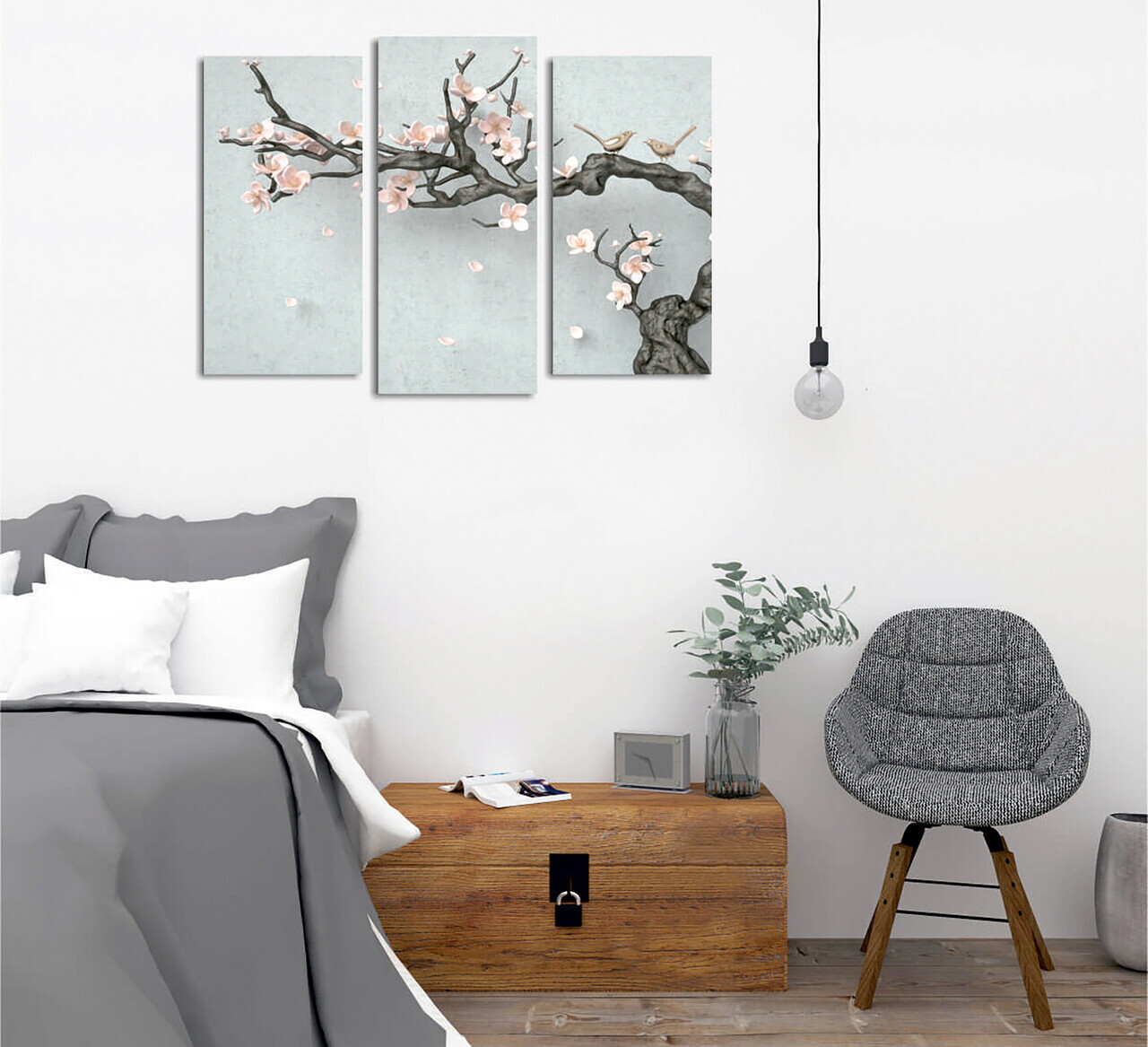 Tablou decorativ, UC113, 60% bumbac/40% poliester, Rama de lemn, Multicolor — imaginea 2