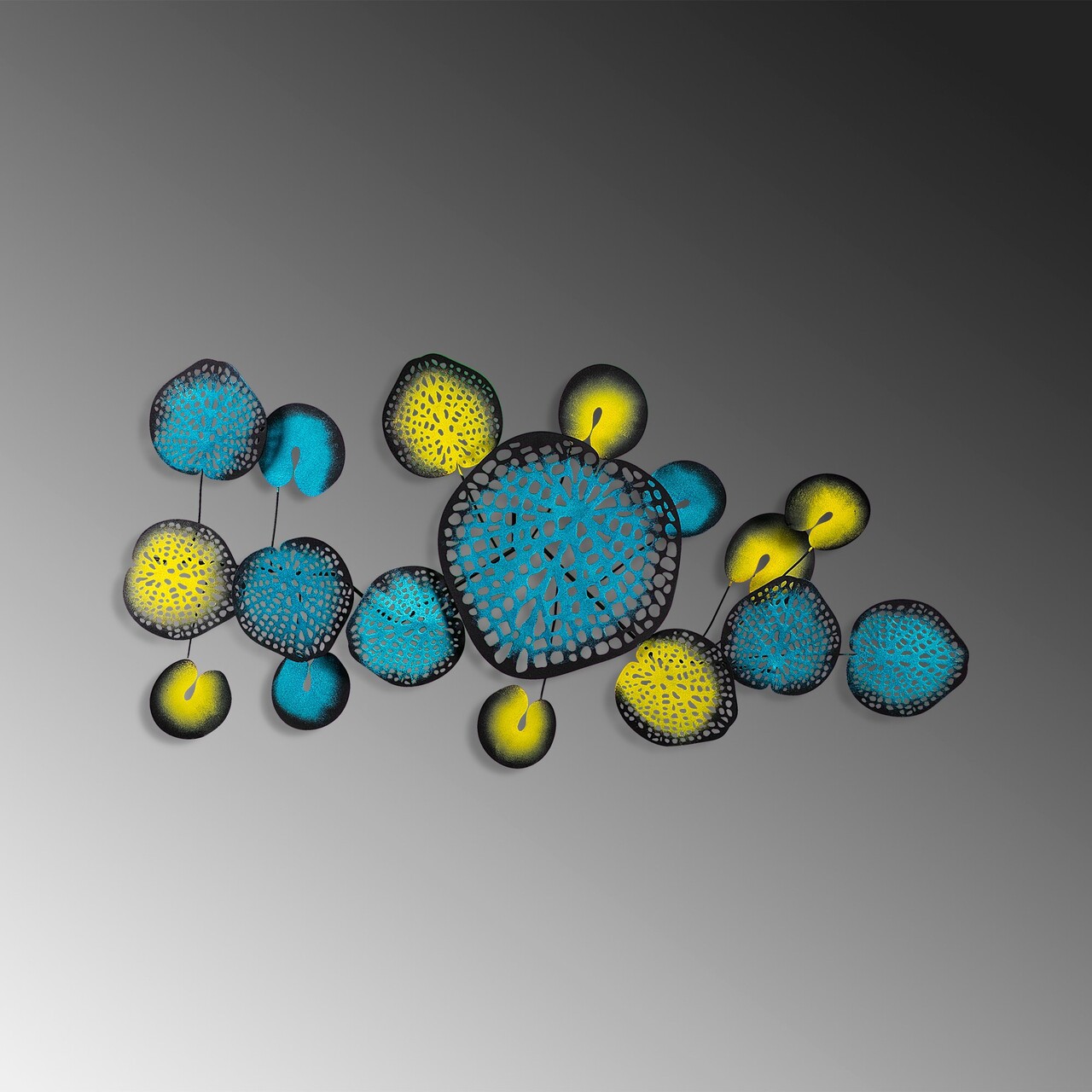 Decoratiune de perete, Nenuharps 1, Dimensiuni: 125 x 62 x 4 cm, Multicolor - view 4