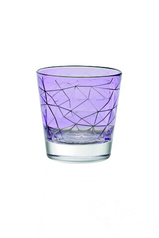 Set 6 pahare whisky, Vidivi, Dolomiti, 370 ml, sticla, mov 370