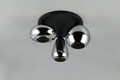Plafoniera Lumina, TRIO, 35x24.5 cm, 10W, 3x E14, metal, negru mat/argintiu