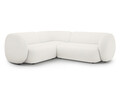 Coltar stanga 4 locuri, Kate, Micadoni, 252x220x76 cm, tesatura boucle, alb