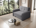 Canapea extensibila 1 loc, ELTAP, Laine, 102x109x84 cm, lemn/poliester, gri