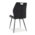 Scaun Arco Velvet, Signal, 51x46x91 cm, catifea/otel, negru
