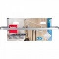 Suport prosoape pentru dulap Galileo, Metaltex, 30 cm, inox/invelis Polytherm, argintiu