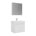 Set Dulap de Baie cu Chiuvetă și Oglindă (2 Piese), Hanah Home, Tivoli 65, Alb mat