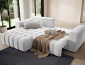 Coltar extensibil stanga 4 locuri ELTAP, Bon-49, Bonett, 250x175x92 cm, lemn/poliester, gri deschis