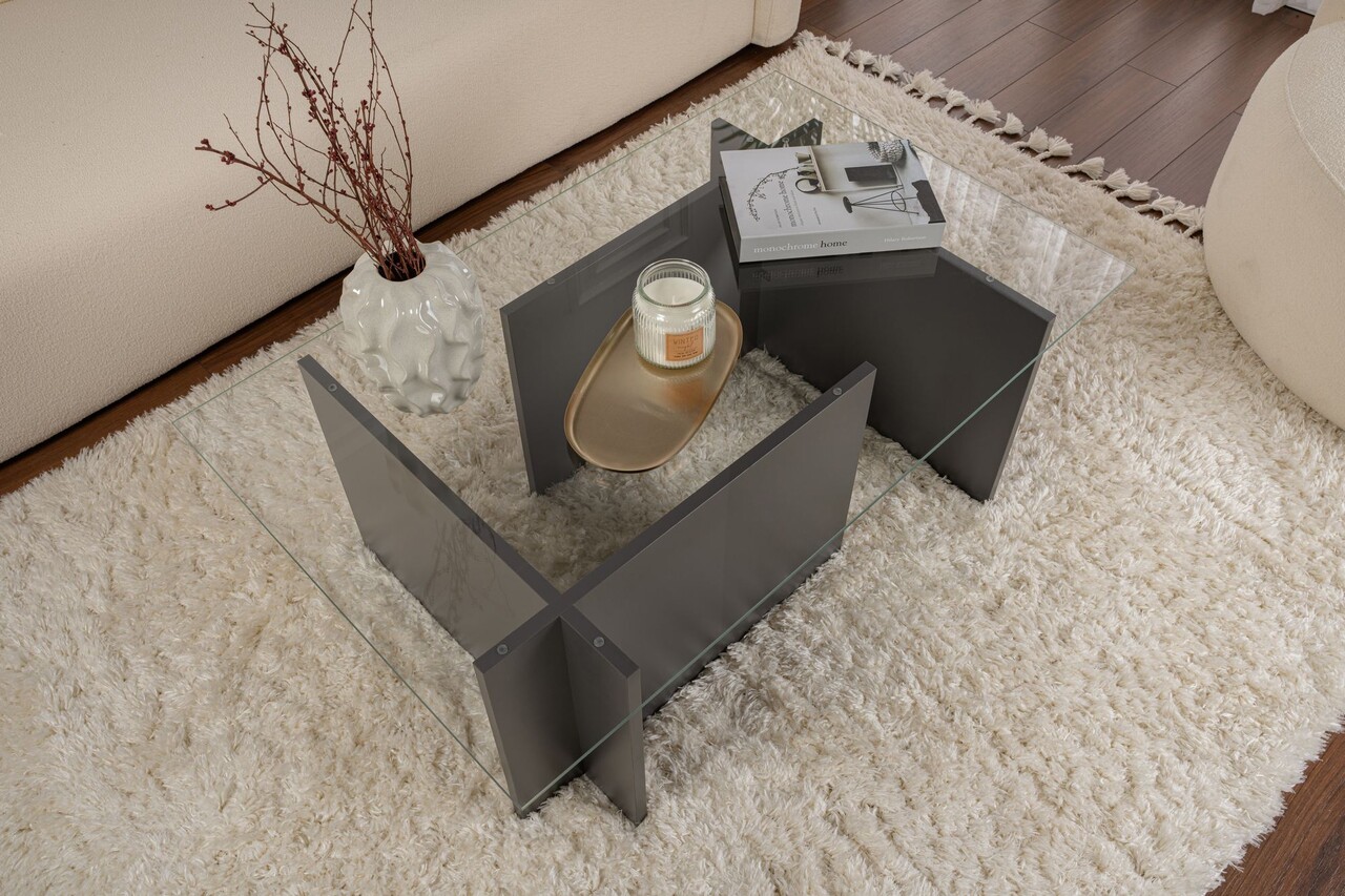 Masuta de cafea, Nordure, Vetrino, Antracit - 1 | YEO